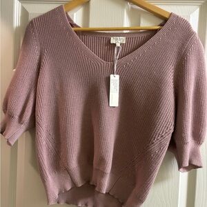Gentle Fawn Mauve V-Neck Sweater